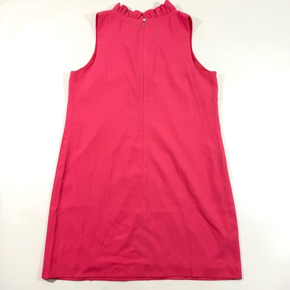 New Trina Turk Atlantis Ruffle Trim Shift Dress Watermelon - Picture 3 of 8